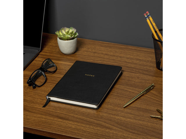 Notitieboek Èccolo met pen en houder Zwarte lijn ca.15x20cm 80 gr. 256 pagina.