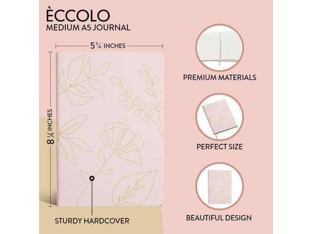 Notitieboek Èccolo Stiched Botanical lijn ca.15x20cm 80 gr 256 pag.