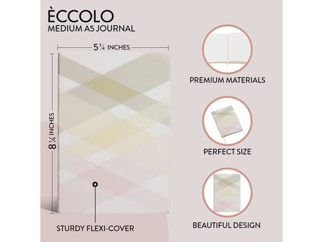 Notitieboek Èccolo Stiched Pastel lijn ca.15x20cm 80 gr. 256 pag.