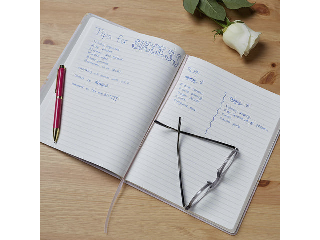 Notitieboek Èccolo Pink Marble lijn ca.20x25cm 80gr. 256 Seiten.