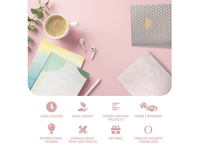 Notitieboek Èccolo Pink Marble lijn ca.20x25cm 80gr. 256 Seiten.