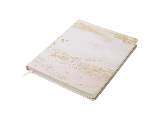 Notitieboek Èccolo Pink Marble lijn ca.20x25cm 80gr. 256 Seiten.