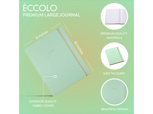 Notitieboek Èccolo Bookcloth Notes lijn ca. 20x25cm 80gr. 256 Seiten.