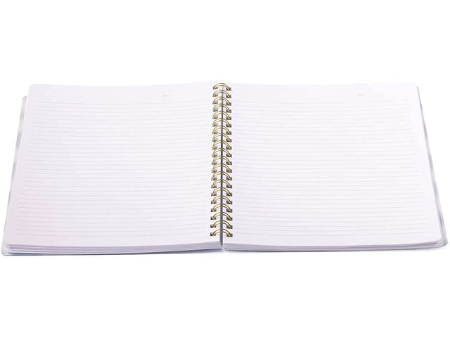 Benachrichtigungsbuch Spirale Poly Dip Dye lijn ca.20x25cm 80gr. 208 Seiten.