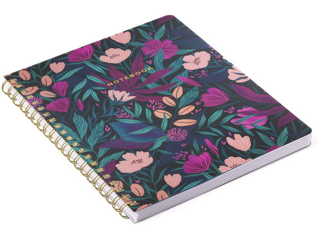 Notitieboek Èccolo spiraal Poly Tropical Floral lijn ca.20x25cm 80gr. 208pag.