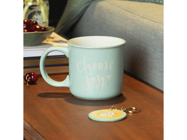 Giftset Èccolo DL mok 580ml en sleutelhanger Choose Joy