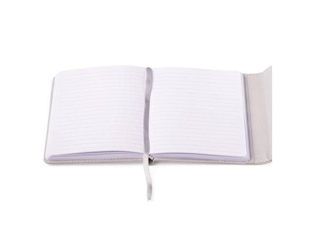 Notitieboek Èccolo DL Herzumschlag Grau lijn ca.13x18 cm 80gr. 256 Seiten.