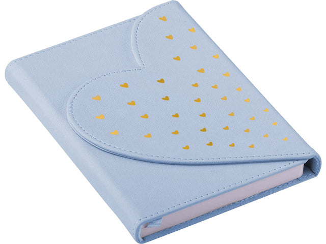 Notitieboek Èccolo DL Hartenvelop Lt Blauwe lijn ca. 13x18cm 80gr. 256pag.