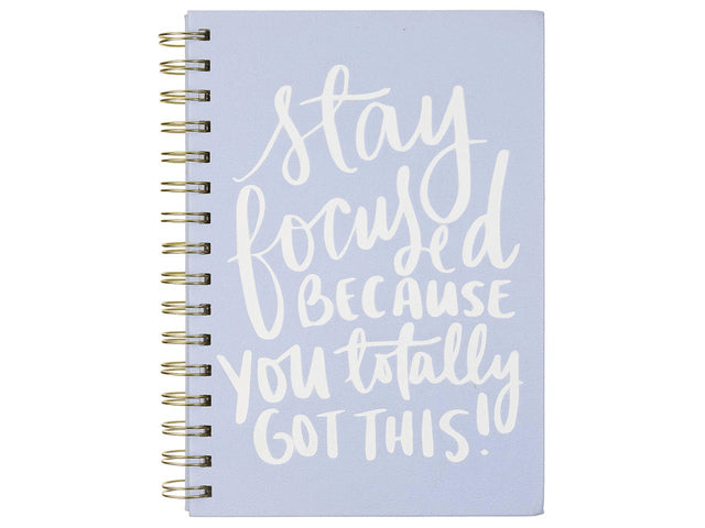 Notitieboek Èccolo DL spiraal Stay Focused lijn ca.15x20cm 80 gr. 256 pagina.