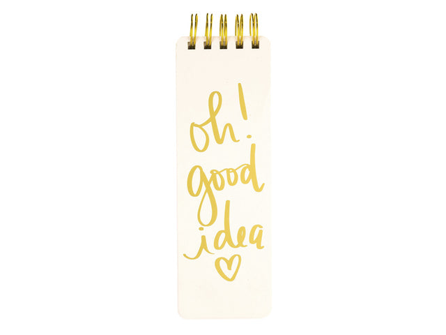 Notitieblok Èccolo DL spiraal Beige lijn ca. 8x23cm 100gr. 150pag.