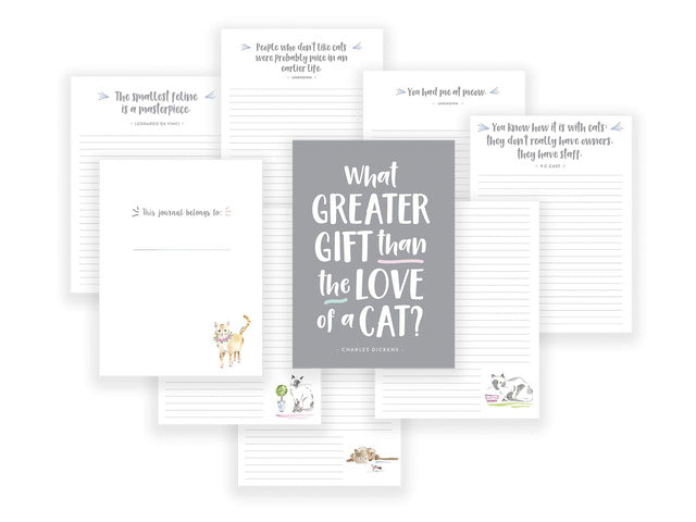 Notitieboek Èccolo Cat Lover's lijn ca.15x20cm 80gr. 256 Seiten.