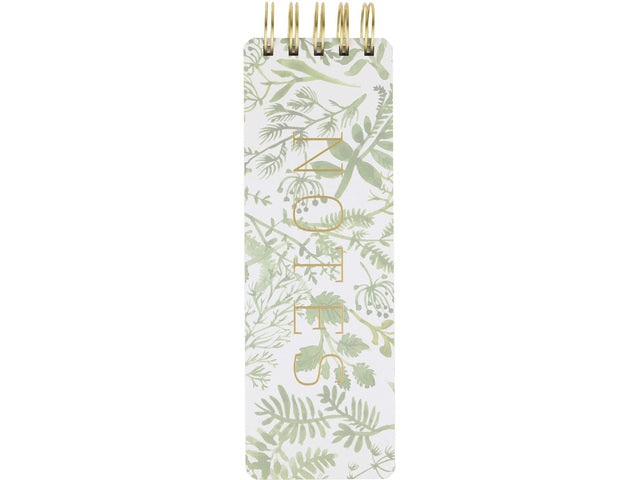 Notitieblok Èccolo spiraal Botanical lijn ca.8x23cm 100gr 150pag.