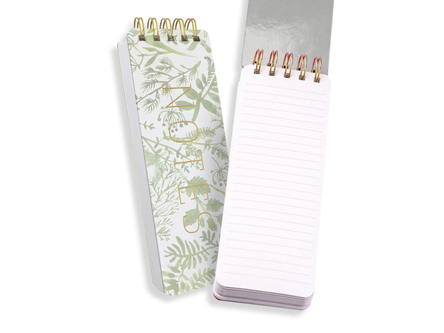 Notitieblok Èccolo spiraal Botanische lijn ca.8x23cm 100gr 150pag.