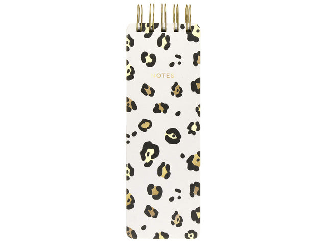 Notitieblok Èccolo spiraal Black Leopard lijn ca.8x23cm 150pag.