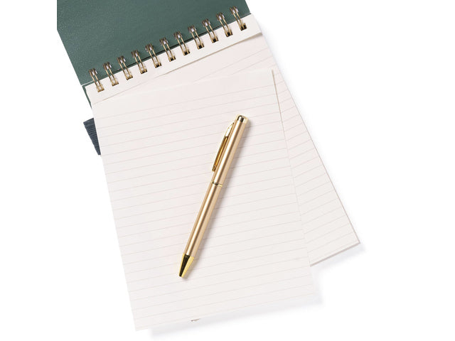 Notitieblok Èccolo spiraal met pen Emerald lijn ca.15x22cm 80gr. 120pag.