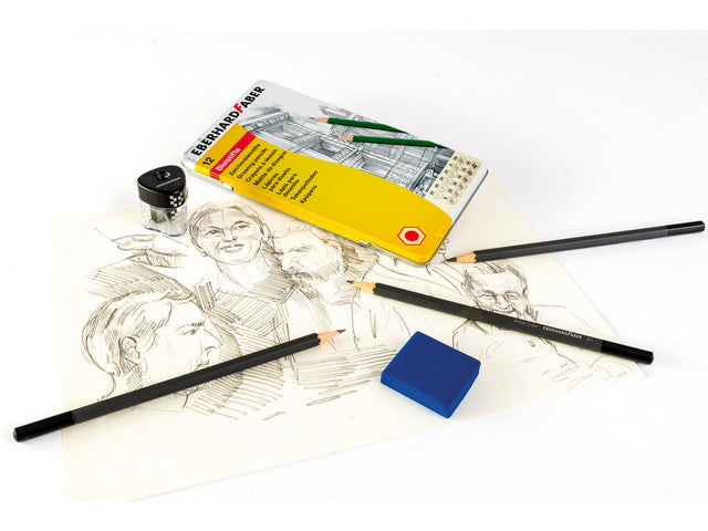 Potlood Eberhard Faber Bliketui 12. 12 Härtegrade