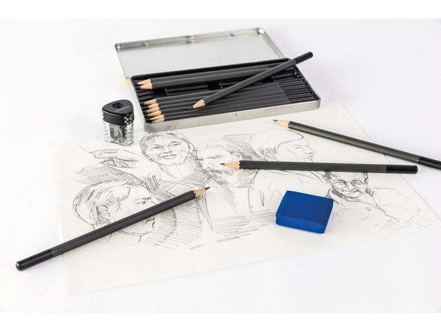 Potlood Eberhard Faber Bliketui 12. 12 Härtegrade