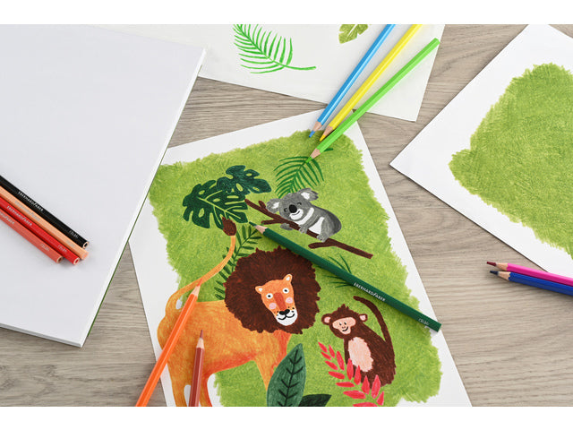 Kleurpotlood Eberhard Faber 17,5cm Kartonetui mit 12 Stück sortierten Farben