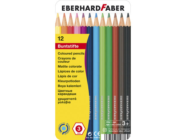 Kleurpotloden Eberhard Faber Classic Metaaletui mit 12 Stück
