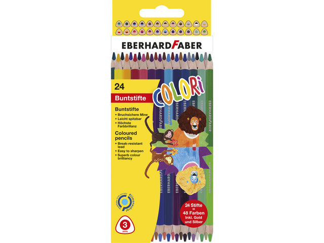 Farbe: Eberhard Faber, 2-farbiges Etui, 24 Stück, 48 Farben