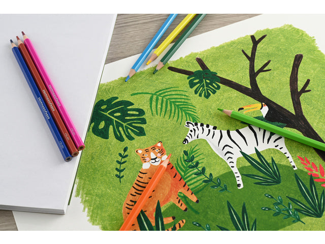 Buntes Eberhard Faber Kid 17,5cm Etui mit 24 Stück sortierten Farben