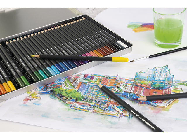 Aquarelpotlood Eberhard Faber Artist Color metalen etui a 24 stuks