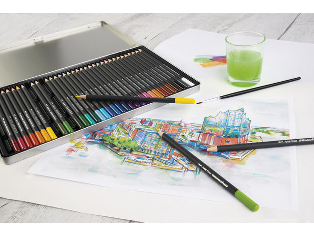 Aquarelpotlood Eberhard Faber Artist Color metalen etui a 24 stuks