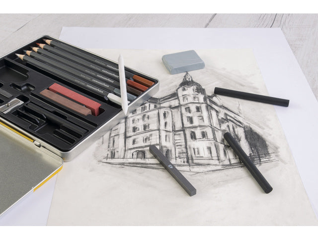 Tekenset Eberhard Faber Artist Color bliketui 16 stuks