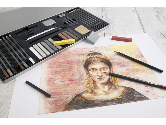 Tekenset Eberhard Faber Artist Color bliketui 37 stuks