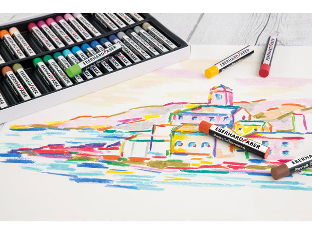 Oliepastelkrijt Eberhard Faber 11mm doos a 36 st assorti