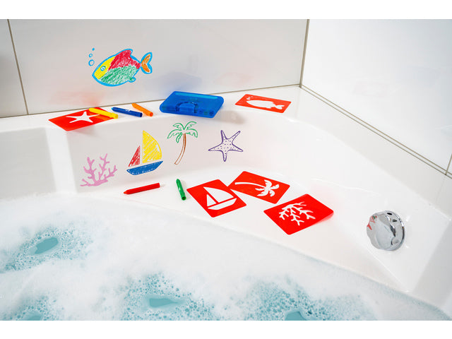 Badkrijt Eberhard Faber 10 stuks in bewaarbox incl. 5 patronen