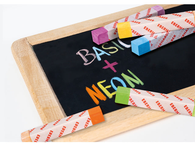 Bordkrijt Eberhard Faber vierkant ass. 12. Neon- und Standardfarben im Kartonetui