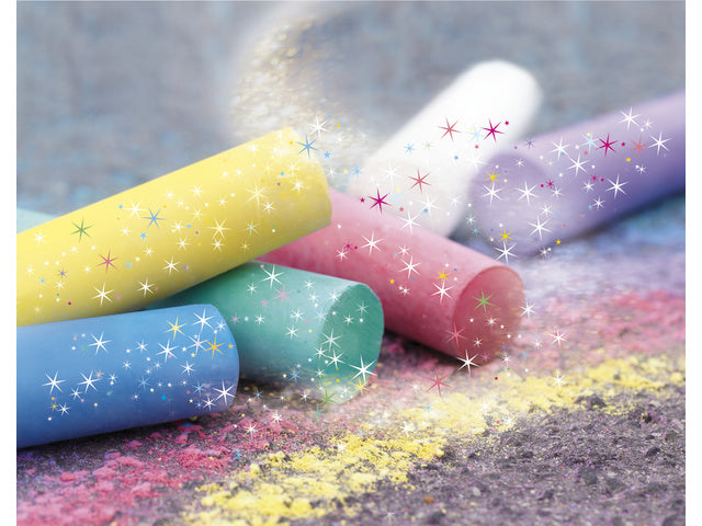 Stoepkrijt Eberhard Faber glitter 20 stuks in emmer