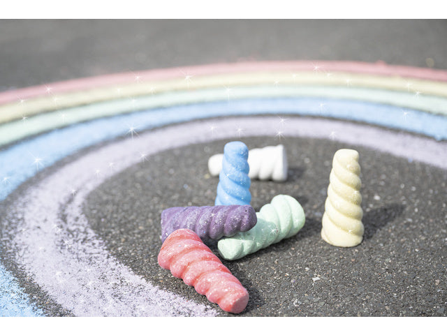 Stoepkrijt Eberhard Faber Unicorn 6 stuks met glitters