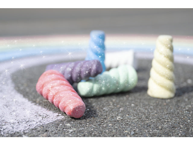 Stoepkrijt Eberhard Faber Unicorn 6 stuks met glitters