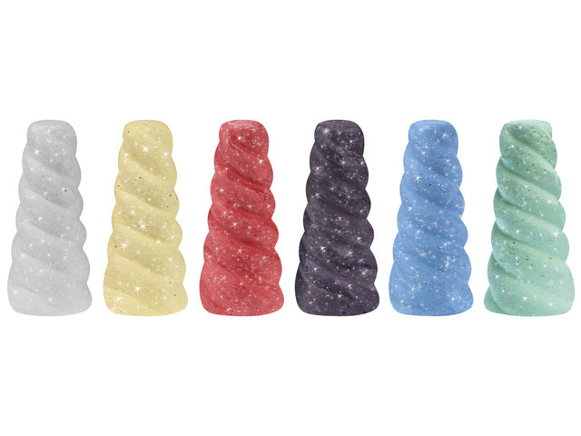 Stoepkrijt Eberhard Faber Unicorn 6 stuks met glitters