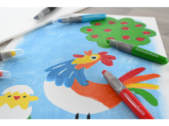 Gelkleurpotloden Eberhard Faber 6 kleuren in karton etui