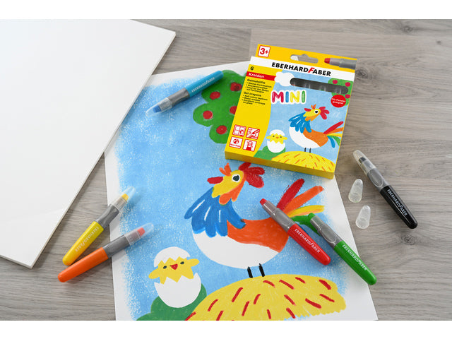 Gelkleurpotloden Eberhard Faber 6 kleuren in karton etui