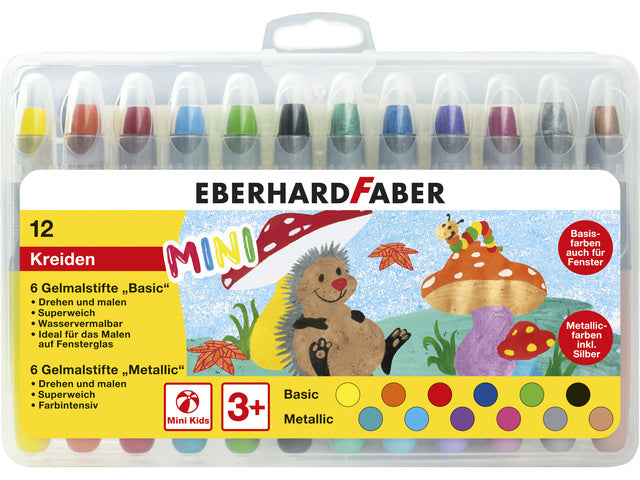 Gelkleurpotloden Eberhard Faber 12 Farben im Kunststoffetui