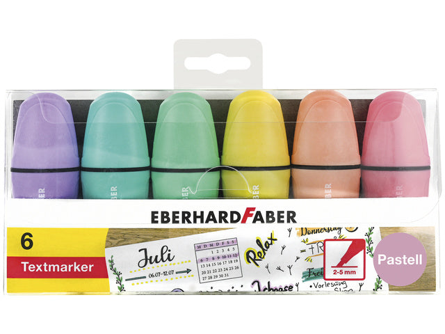 Tekstmarker Eberhard Faber mini pastel etui 6st.