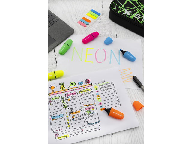 Tekstmarker Eberhard Faber mini neon etui 6 stuks