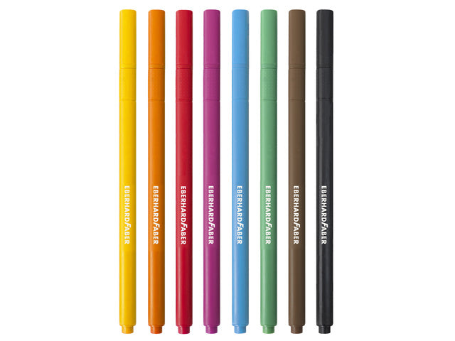 Viltstiften Eberhard Faber kartonetui 8 stuks