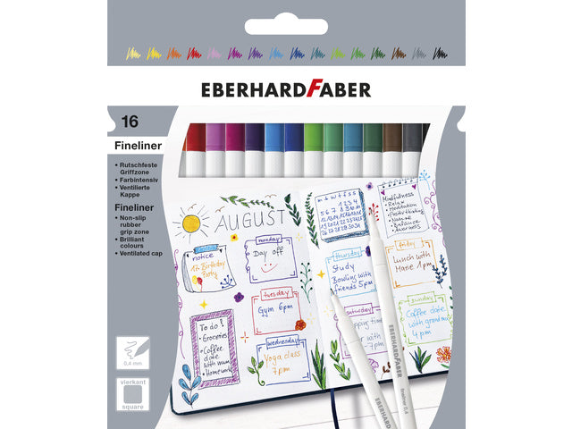 Fineliner Eberhard Faber kartonnen doos 16 stuks