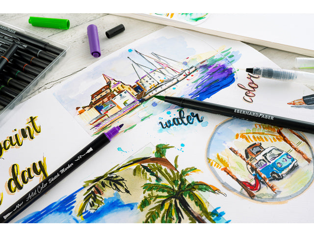 Schetsmarker Eberhard Faber 24 stuks assorti kleuren