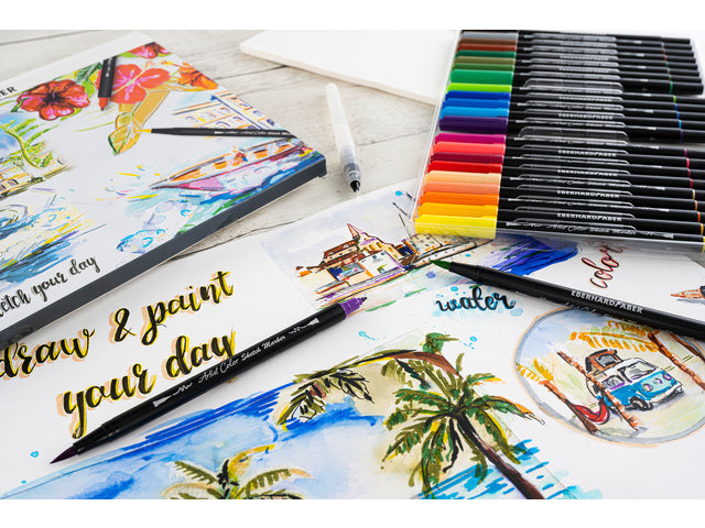 Schetsmarker Eberhard Faber 24 stuks assorti kleuren