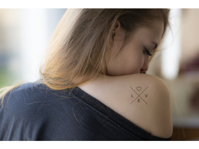 Tattoo stift Eberhard Faber 4 stuks, 4 kleuren rood, bruin, zwart en blauw