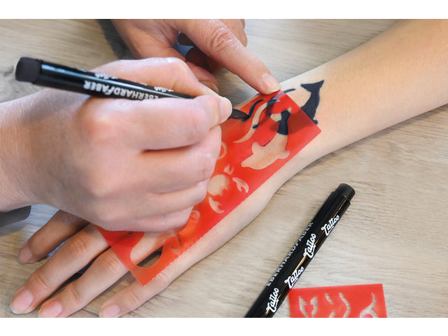 Tattoo stift Eberhard Faber 2st. zwart op kaart.