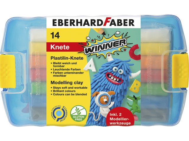 Boetseerklei Eberhard Faber 7x2 kleuren in bewaardoos