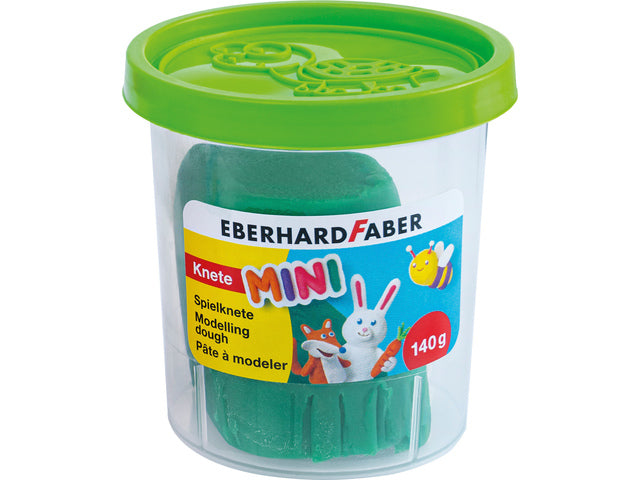 Kinderklei Eberhard Faber in beker,140gr oranje, roze, groen, paars