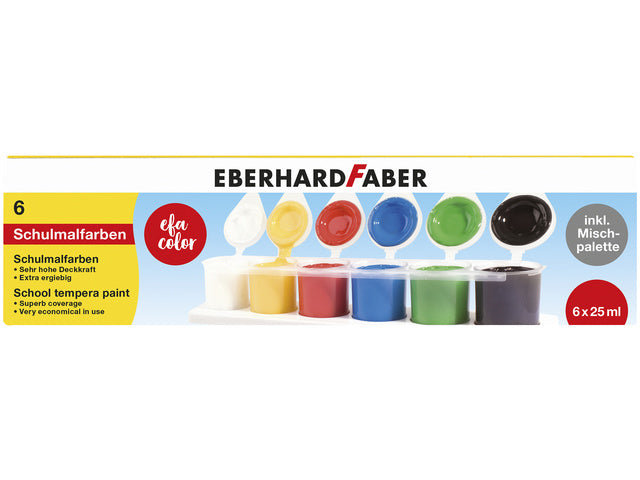 Schoolverf Eberhard Faber assorti 6x25ml